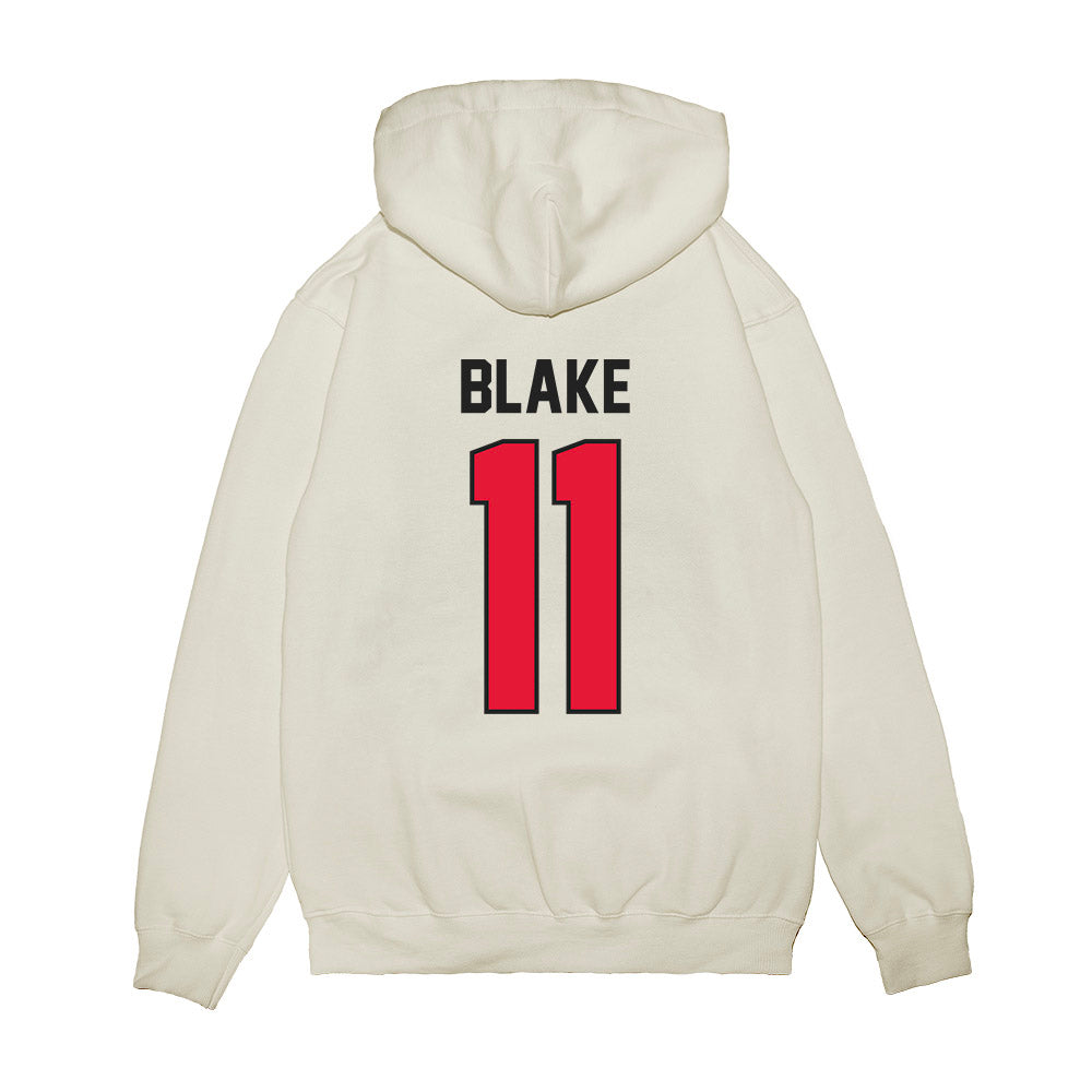 Rutgers - NCAA Football : Logan Blake - Vintage Helmet Premium Hooded Sweatshirt-1
