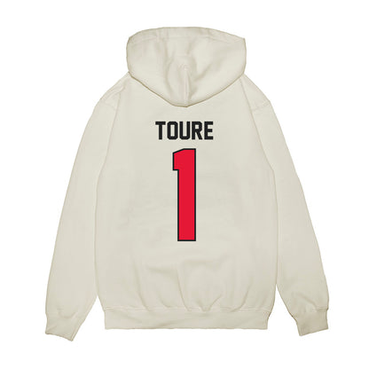 Rutgers - NCAA Football : FamH Toure - Vintage Helmet Premium Hooded Sweatshirt-1