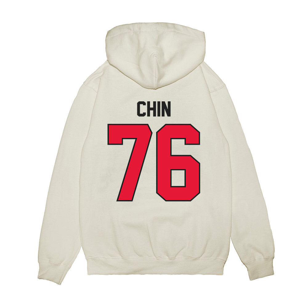 Rutgers - NCAA Football : Dantae Chin - Vintage Helmet Premium Hooded Sweatshirt-1