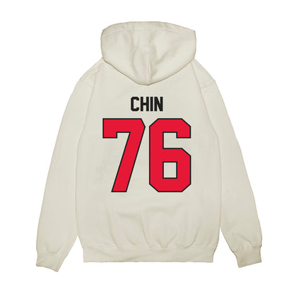 Rutgers - NCAA Football : Dantae Chin - Vintage Helmet Premium Hooded Sweatshirt-1