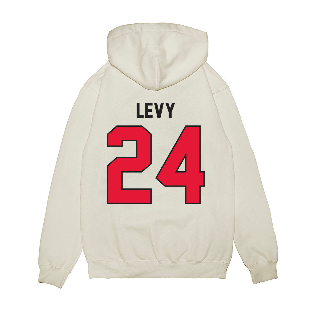 Rutgers - NCAA Football : Kevin Levy - Vintage Helmet Premium Hooded Sweatshirt-1