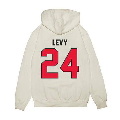 Rutgers - NCAA Football : Kevin Levy - Vintage Helmet Premium Hooded Sweatshirt-1