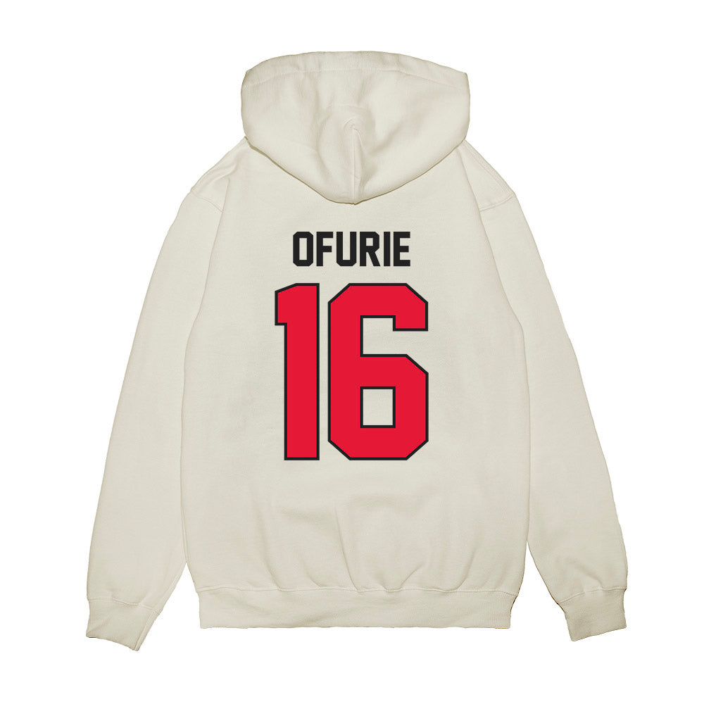 Rutgers - NCAA Football : Jesse Ofurie - Vintage Helmet Premium Hooded Sweatshirt-1