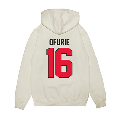Rutgers - NCAA Football : Jesse Ofurie - Vintage Helmet Premium Hooded Sweatshirt-1