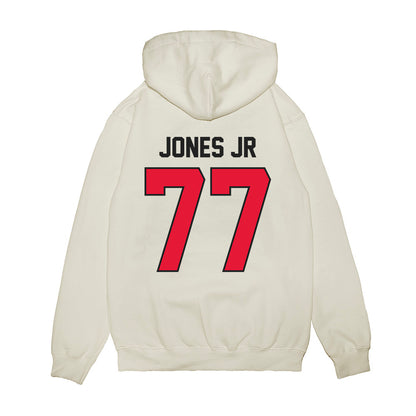 Rutgers - NCAA Football : Kenny Jones Jr - Vintage Helmet Premium Hooded Sweatshirt-1