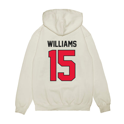 Rutgers - NCAA Football : Zilan Williams - Vintage Helmet Premium Hooded Sweatshirt-1