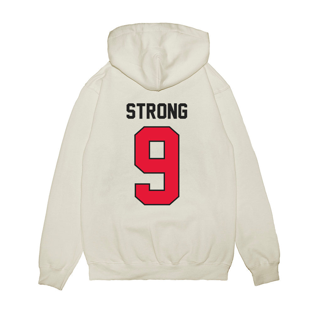 Rutgers - NCAA Football : Ian Strong - Vintage Helmet Premium Hooded Sweatshirt-1