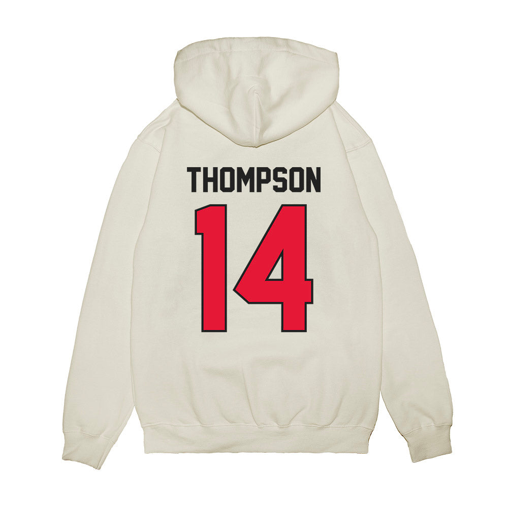 Rutgers - NCAA Football : Jordan Thompson - Vintage Helmet Premium Hooded Sweatshirt-1