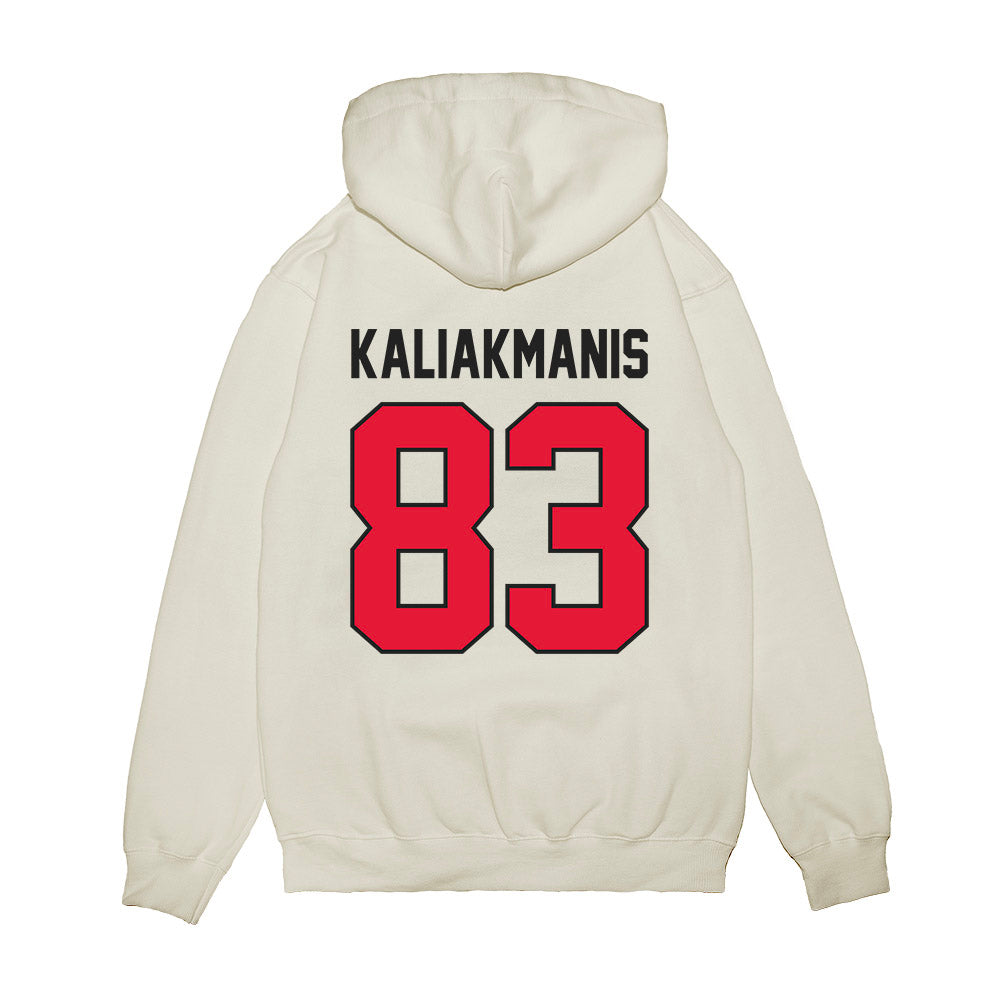 Rutgers - NCAA Football : Dino Kaliakmanis - Vintage Helmet Premium Hooded Sweatshirt-1