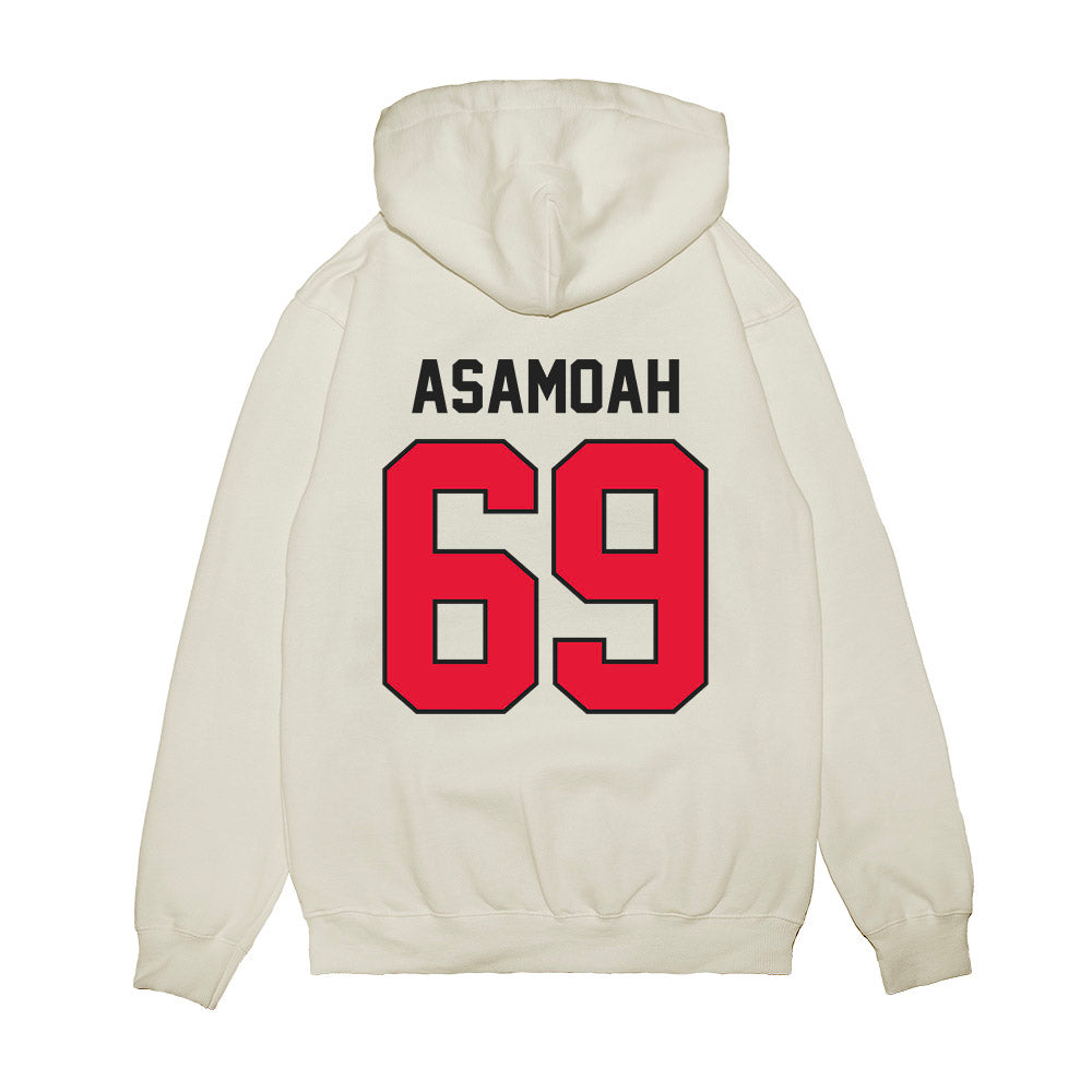 Rutgers - NCAA Football : Kwabena Asamoah - Vintage Helmet Premium Hooded Sweatshirt-1