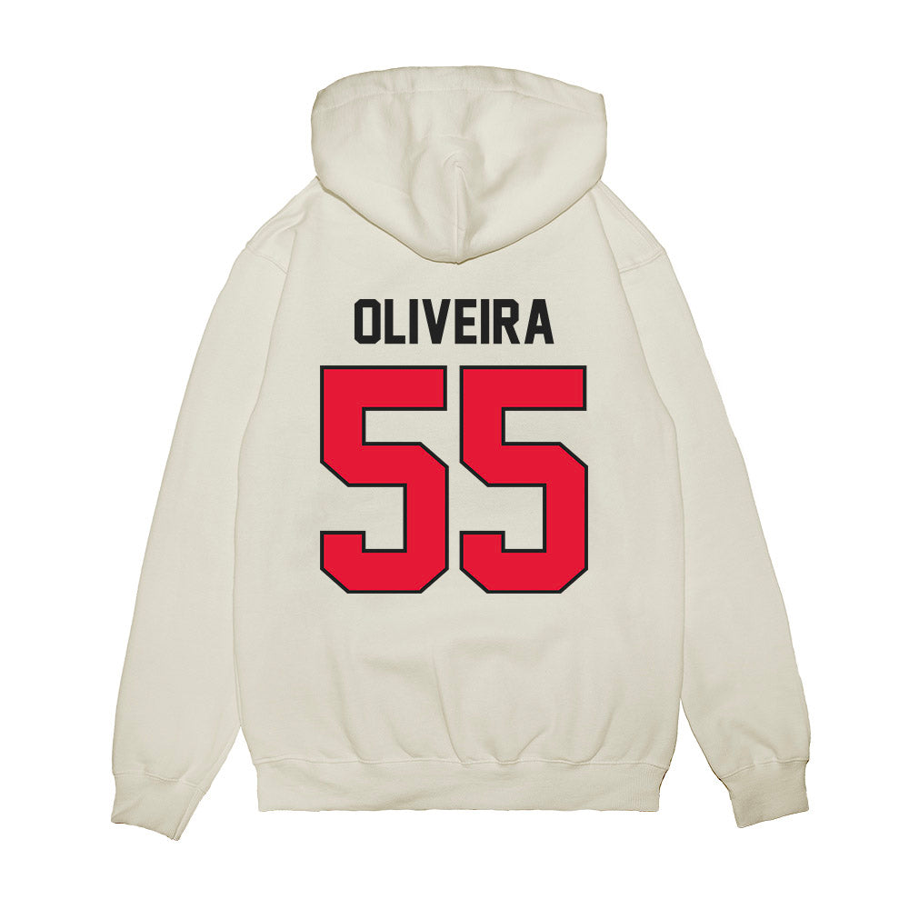 Rutgers - NCAA Football : Nicholas Oliveira - Vintage Helmet Premium Hooded Sweatshirt-1