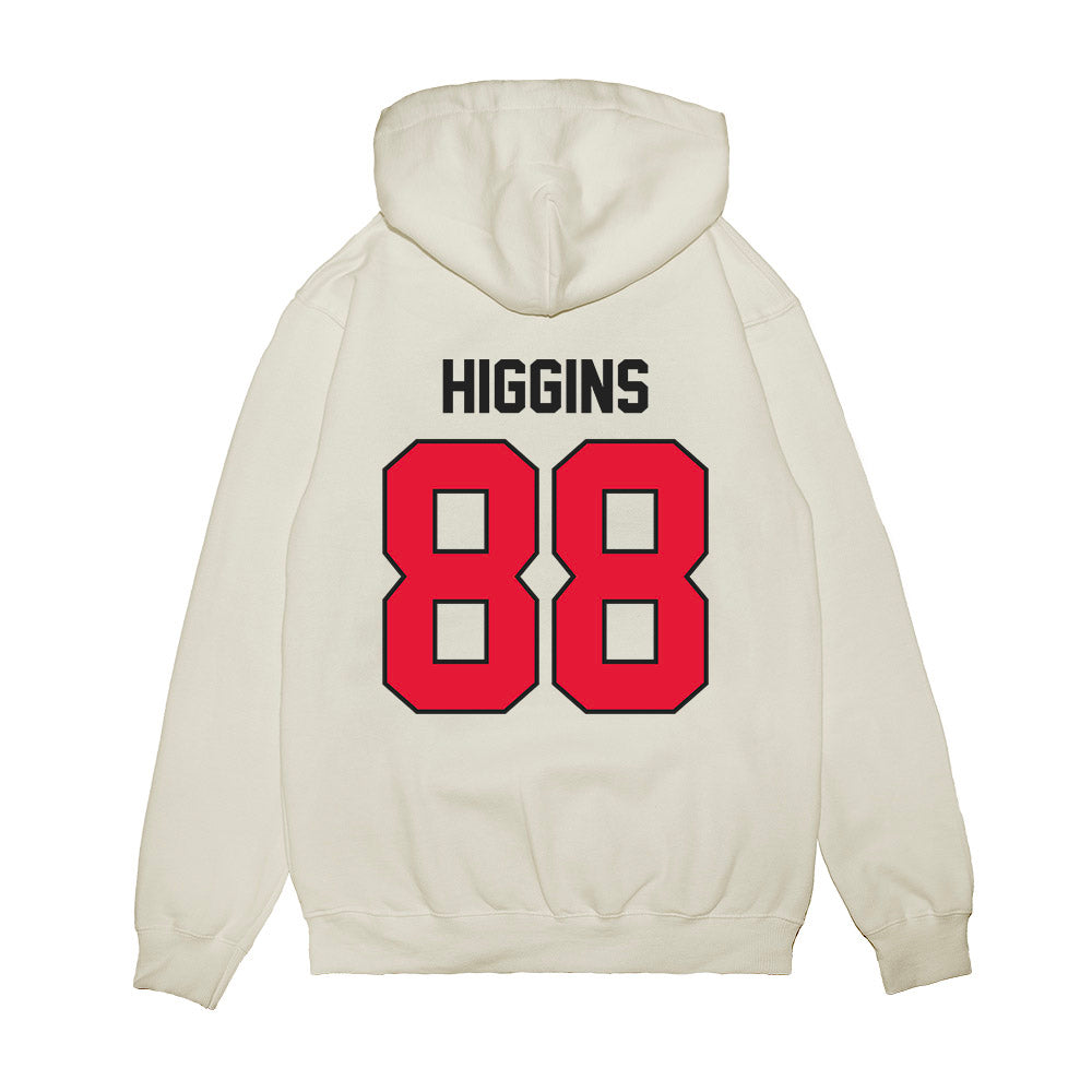 Rutgers - NCAA Football : Mike Higgins - Vintage Helmet Premium Hooded Sweatshirt-1