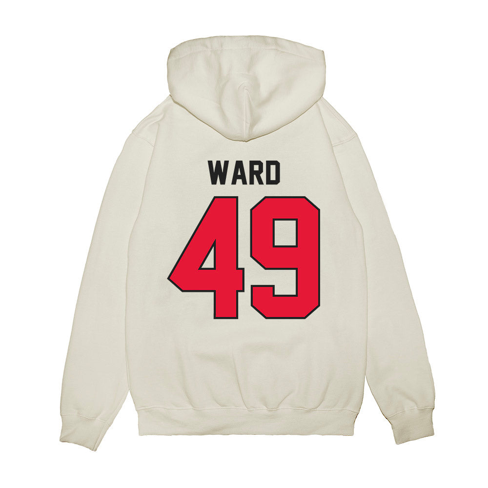 Rutgers - NCAA Football : Evan Ward - Vintage Helmet Premium Hooded Sweatshirt-1