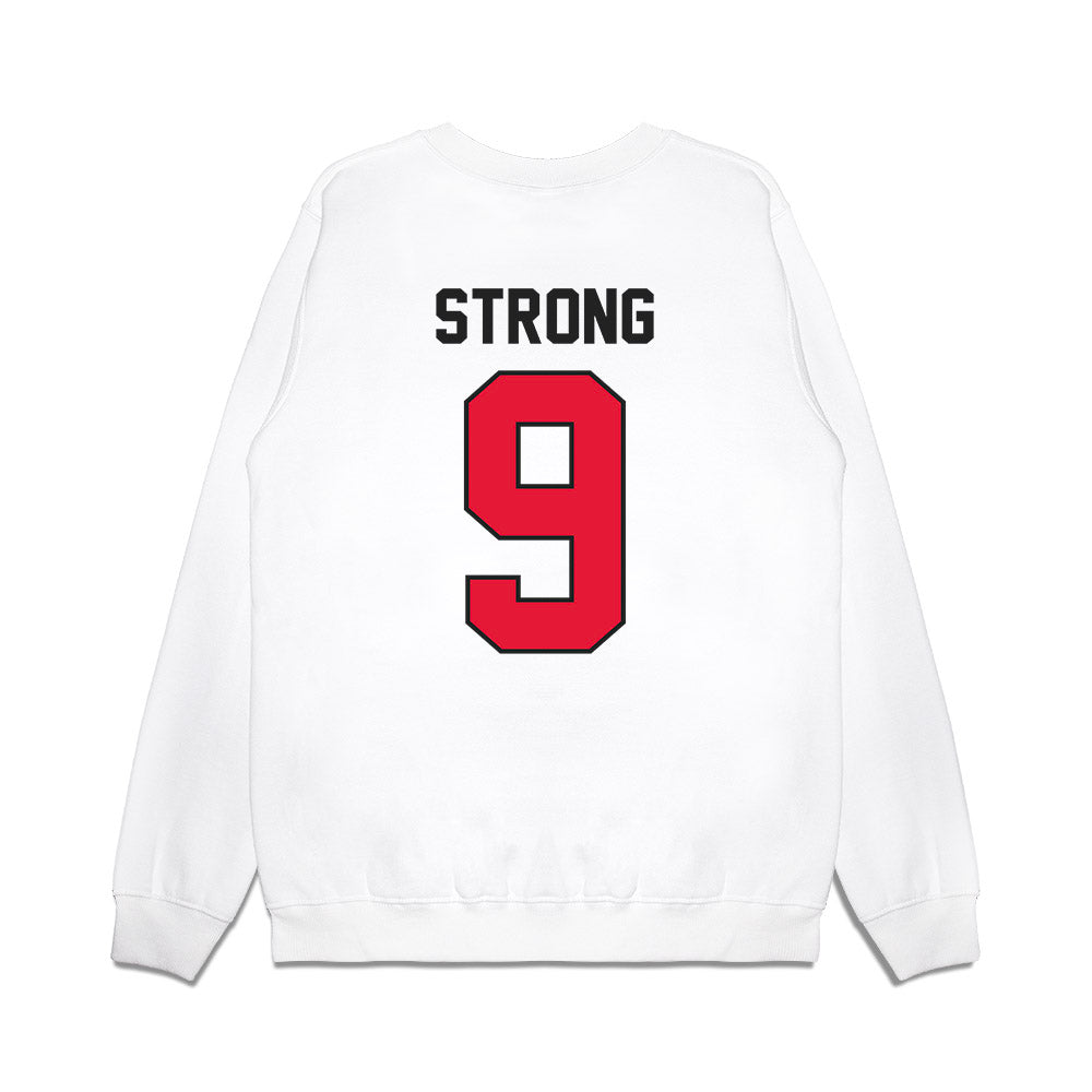 Rutgers - NCAA Football : Ian Strong - Vintage Helmet Premium Crewneck Sweatshirt-1