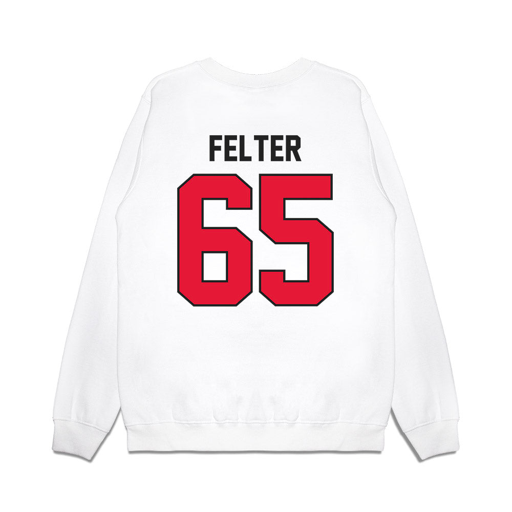 Rutgers - NCAA Football : Bryan Felter - Vintage Helmet Premium Crewneck Sweatshirt-1