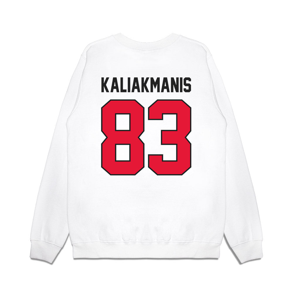 Rutgers - NCAA Football : Dino Kaliakmanis - Vintage Helmet Premium Crewneck Sweatshirt-1