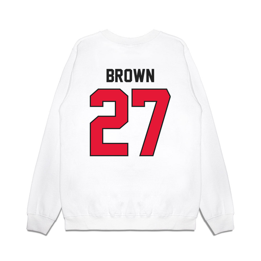 Rutgers - NCAA Football : Samuel Brown - Vintage Helmet Premium Crewneck Sweatshirt-1