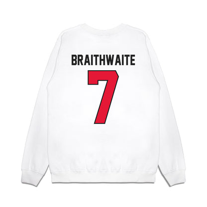 Rutgers - NCAA Football : Dylan Braithwaite - Vintage Helmet Premium Crewneck Sweatshirt-1
