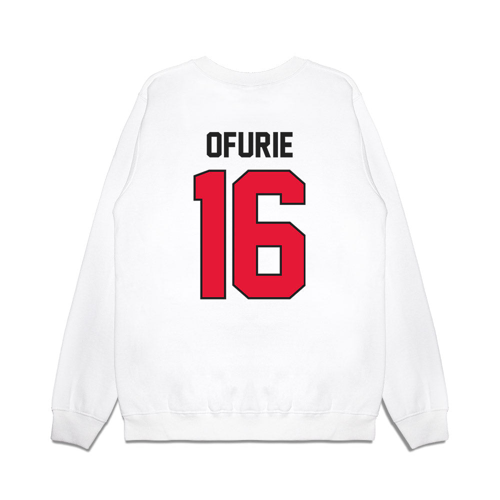 Rutgers - NCAA Football : Jesse Ofurie - Vintage Helmet Premium Crewneck Sweatshirt-1