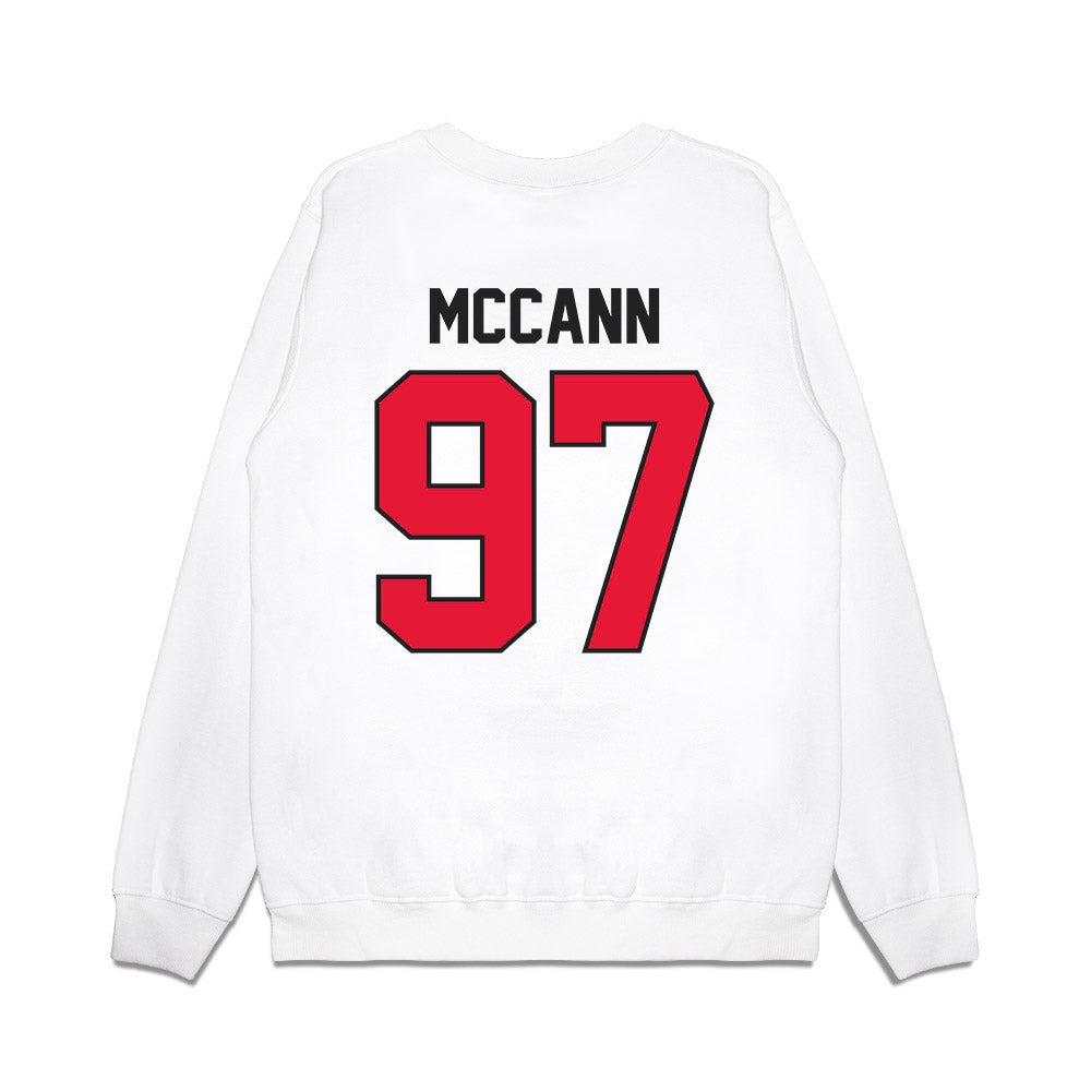 Rutgers - NCAA Football : Riley McCann - Vintage Helmet Premium Crewneck Sweatshirt-1