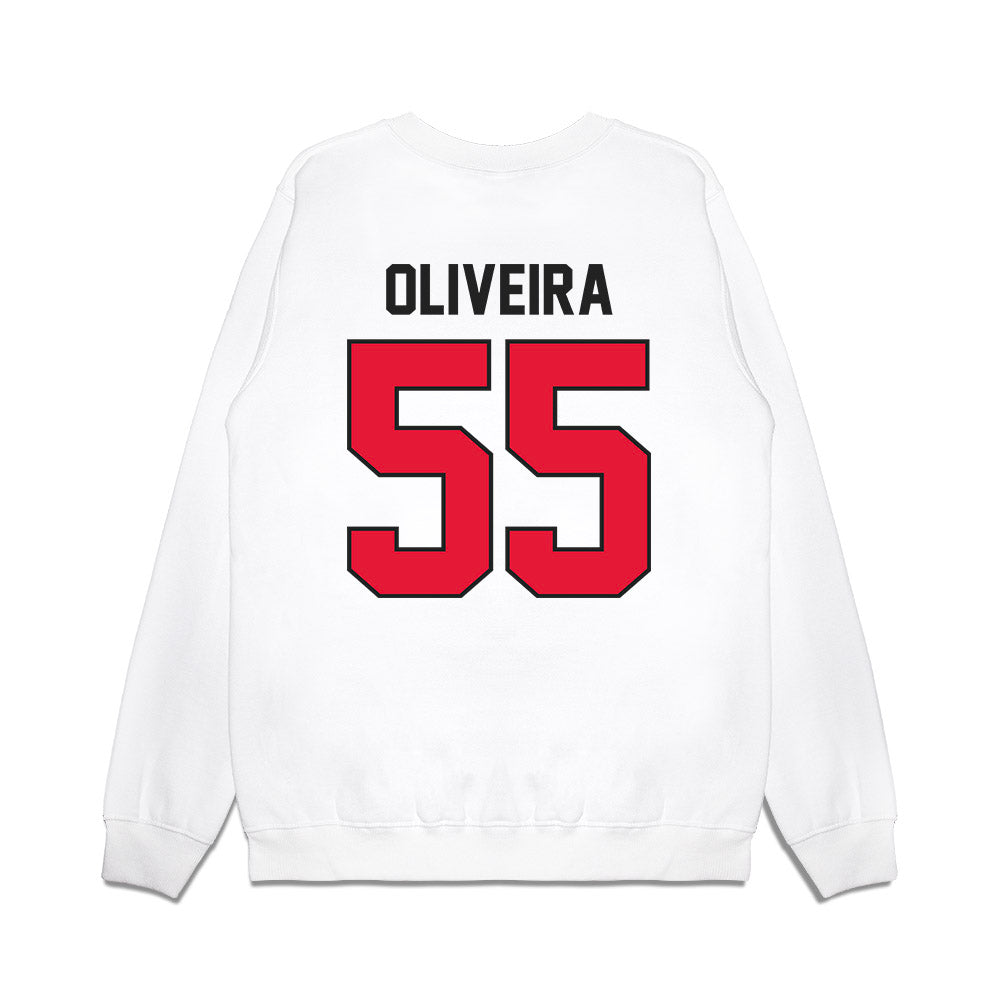 Rutgers - NCAA Football : Nicholas Oliveira - Vintage Helmet Premium Crewneck Sweatshirt-1