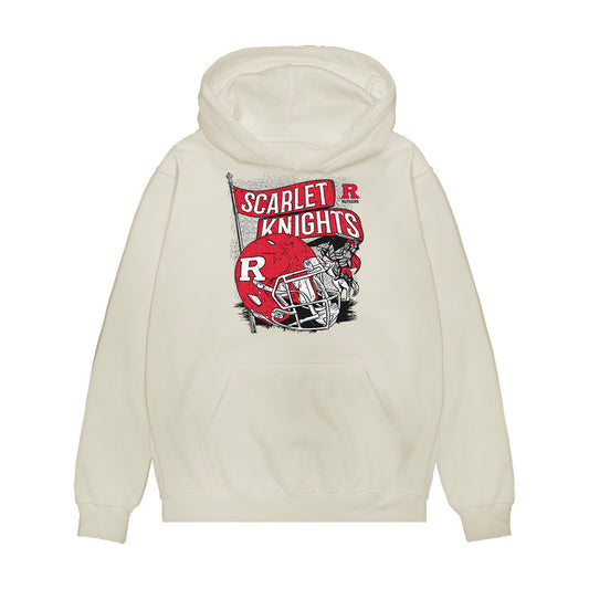 Rutgers - NCAA Football : Abram Wright - Vintage Helmet Premium Hooded Sweatshirt-0