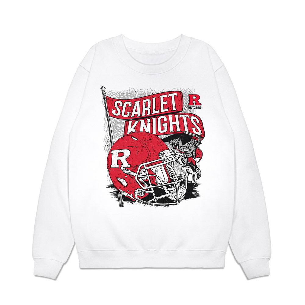 Rutgers - NCAA Football : Bryan Felter - Vintage Helmet Premium Crewneck Sweatshirt-0