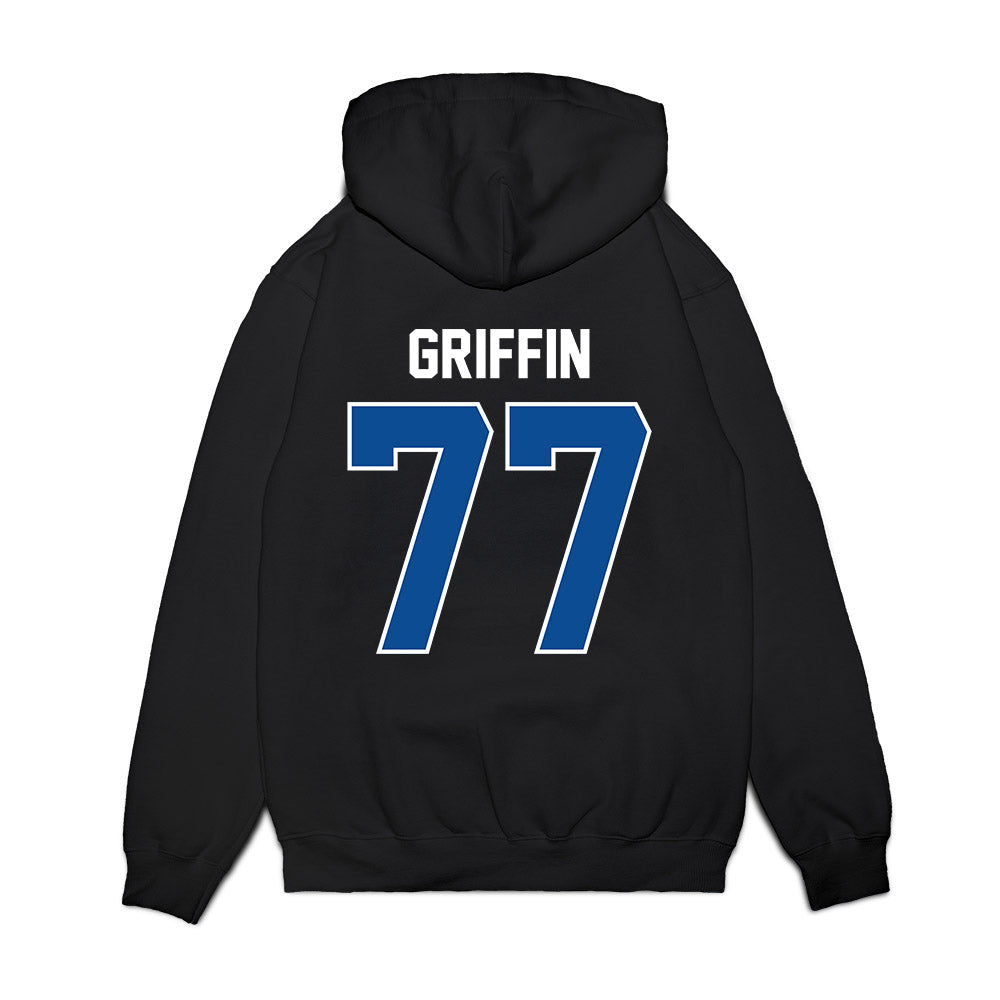 BYU - NCAA Football : Jake Griffin - Vintage Helmet Premium Hooded Sweatshirt-1