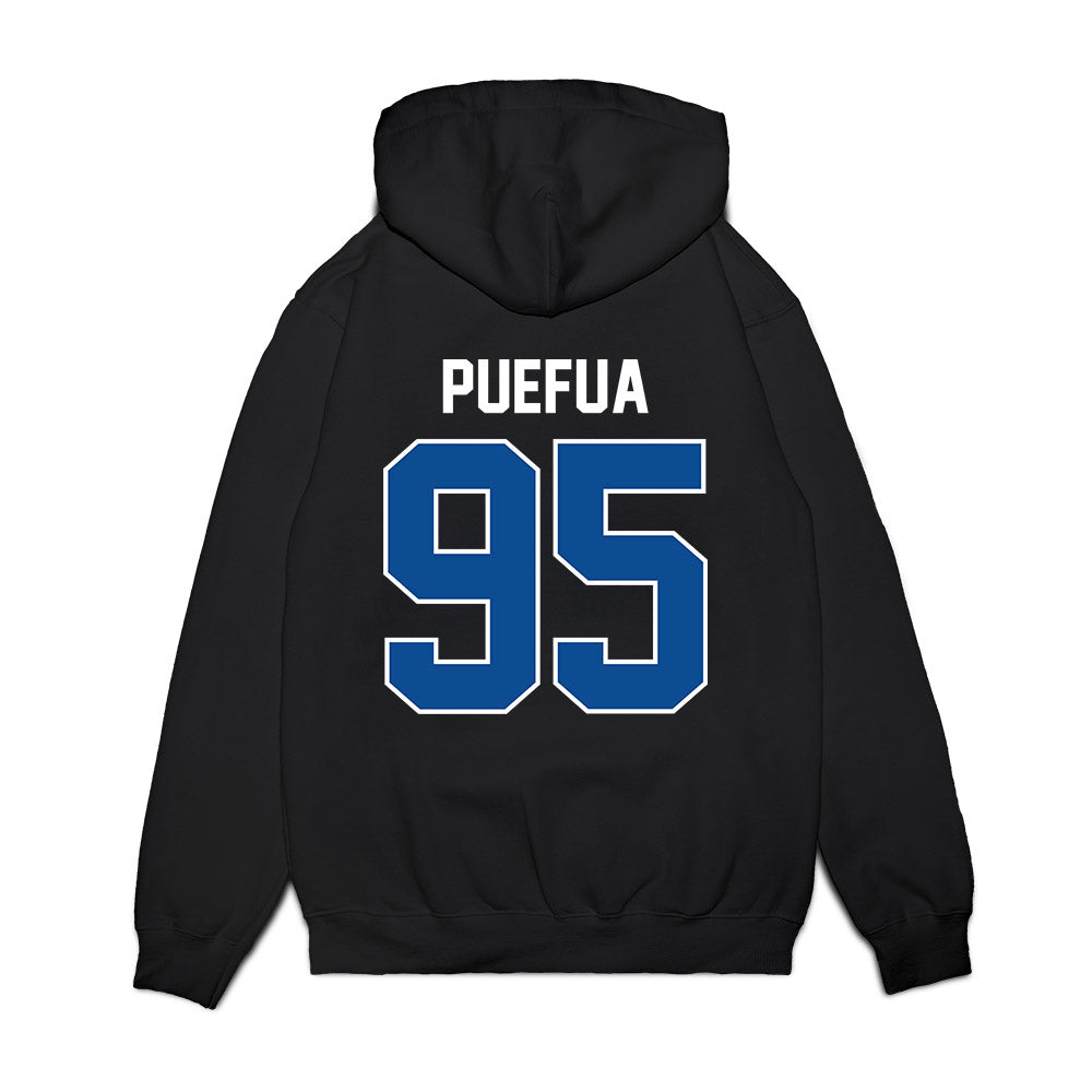 BYU - NCAA Football : Alvin Puefua - Vintage Helmet Premium Hooded Sweatshirt-1