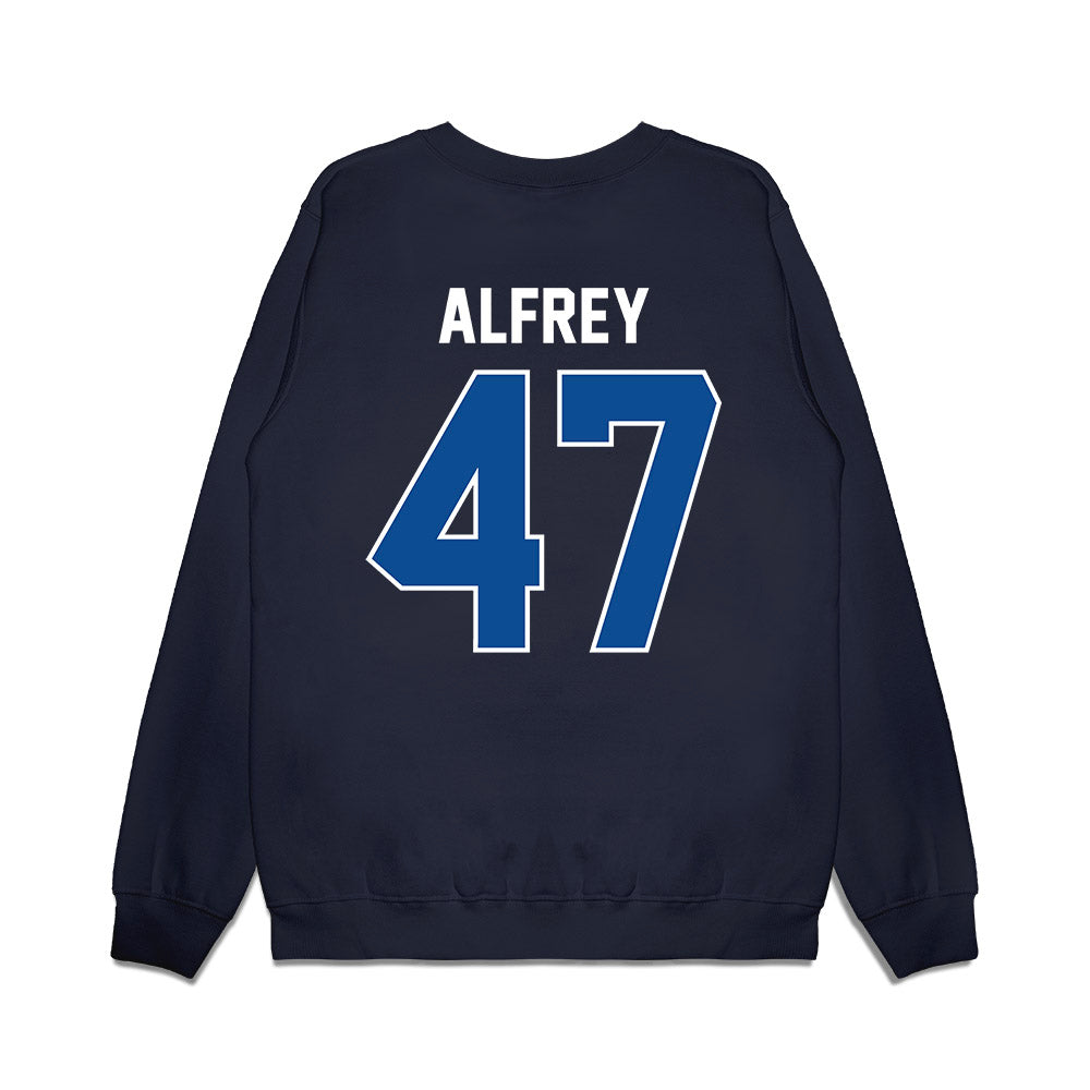BYU - NCAA Football : Berkley Alfrey - Vintage Helmet Premium Crewneck Sweatshirt-1