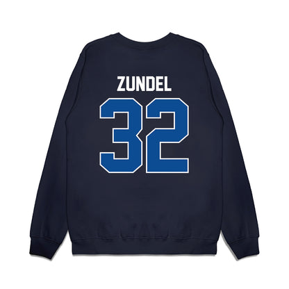 BYU - NCAA Football : Will Zundel - Vintage Helmet Premium Crewneck Sweatshirt-1