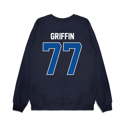 BYU - NCAA Football : Jake Griffin - Vintage Helmet Premium Crewneck Sweatshirt-1