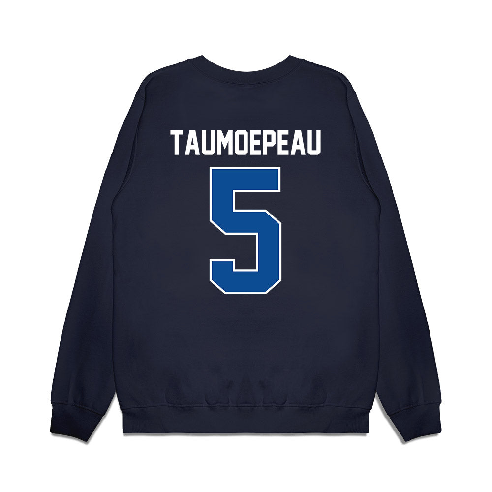 BYU - NCAA Football : Nusi Taumoepeau - Vintage Helmet Premium Crewneck Sweatshirt-1