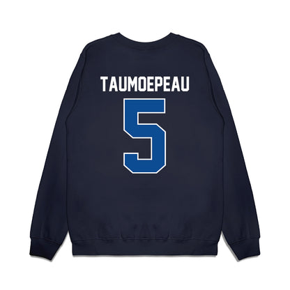 BYU - NCAA Football : Nusi Taumoepeau - Vintage Helmet Premium Crewneck Sweatshirt-1