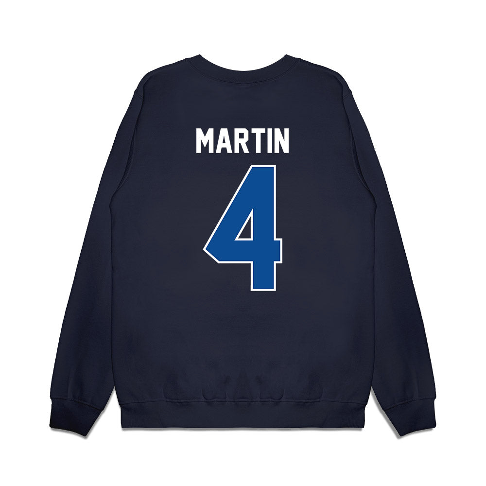 BYU - NCAA Football : Lj Martin - Vintage Helmet Premium Crewneck Sweatshirt-1