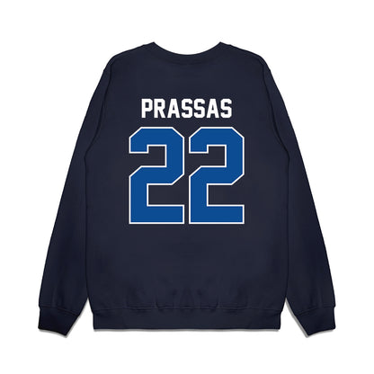 BYU - NCAA Football : Tommy Prassas - Vintage Helmet Premium Crewneck Sweatshirt-1