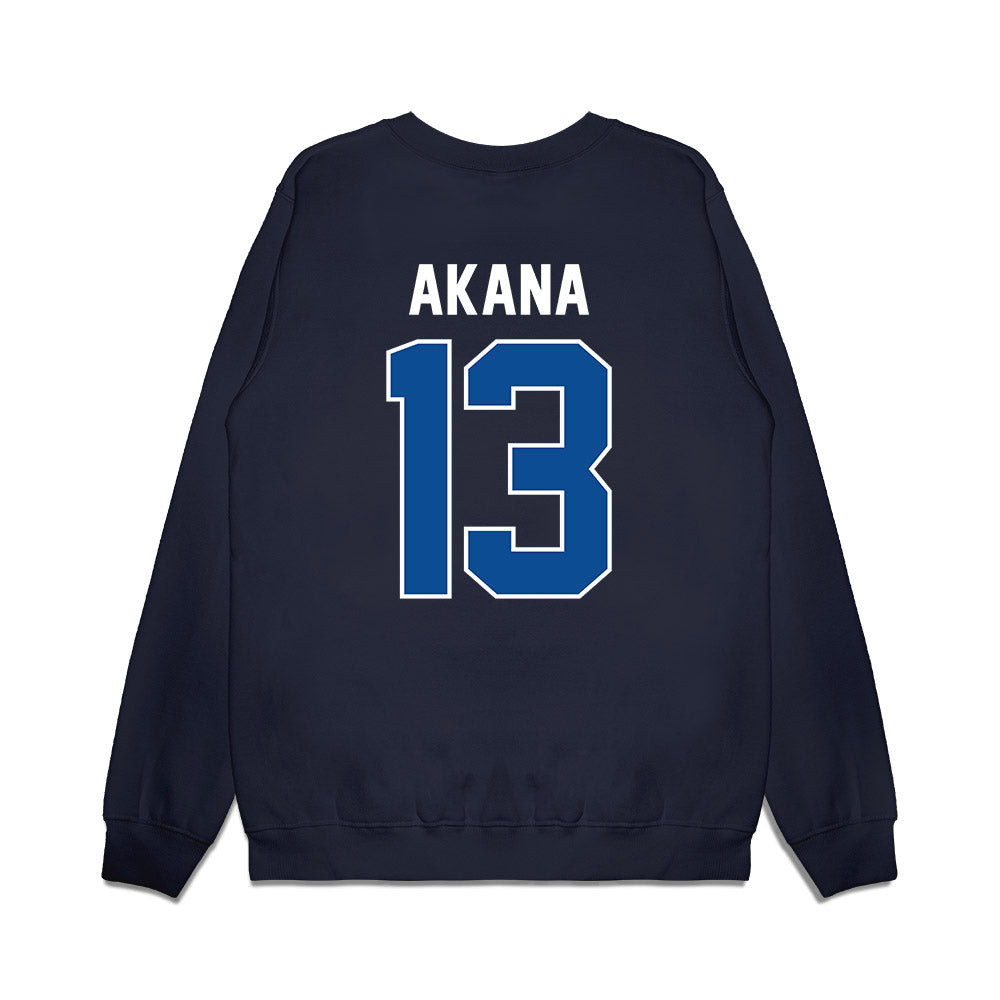 BYU - NCAA Football : Tausili Akana - Vintage Helmet Premium Crewneck Sweatshirt-1