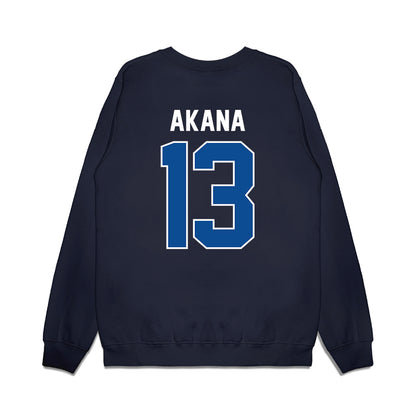 BYU - NCAA Football : Tausili Akana - Vintage Helmet Premium Crewneck Sweatshirt-1