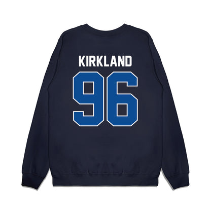 BYU - NCAA Football : Justin Kirkland - Vintage Helmet Premium Crewneck Sweatshirt-1