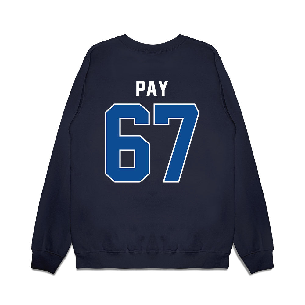BYU - NCAA Football : Trevor Pay - Vintage Helmet Premium Crewneck Sweatshirt-1