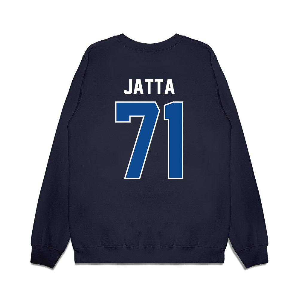 BYU - NCAA Football : Isaiah Jatta - Vintage Helmet Premium Crewneck Sweatshirt-1