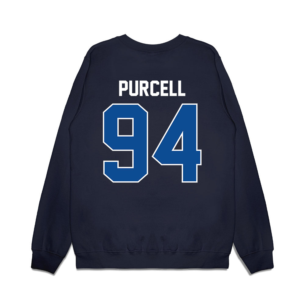BYU - NCAA Football : Anisi Purcell - Vintage Helmet Premium Crewneck Sweatshirt-1