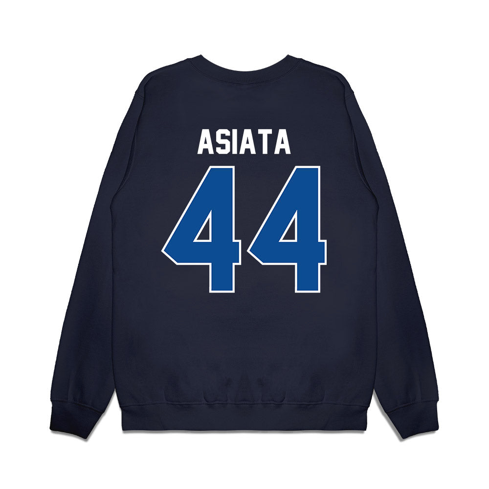 BYU - NCAA Football : Ephraim Asiata - Vintage Helmet Premium Crewneck Sweatshirt-1