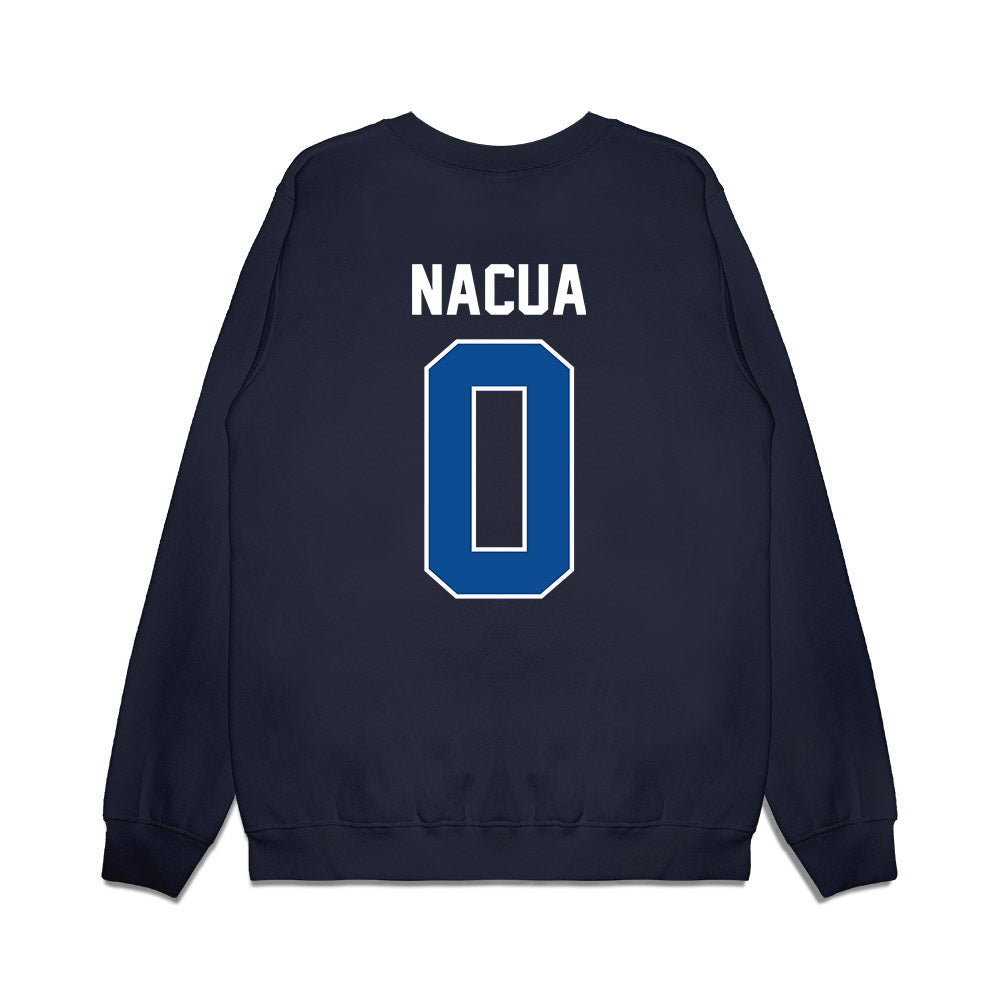 BYU - NCAA Football : Tei Nacua - Vintage Helmet Premium Crewneck Sweatshirt-1