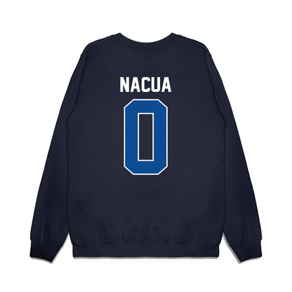 BYU - NCAA Football : Tei Nacua - Vintage Helmet Premium Crewneck Sweatshirt-1