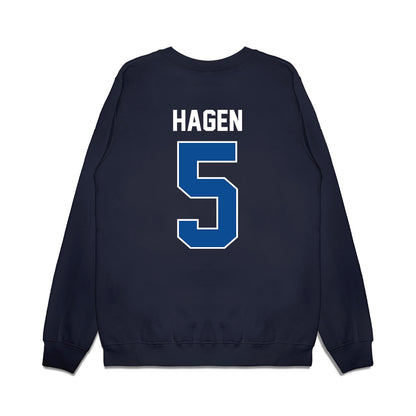 BYU - NCAA Football : Cody Hagen - Vintage Helmet Premium Crewneck Sweatshirt-1