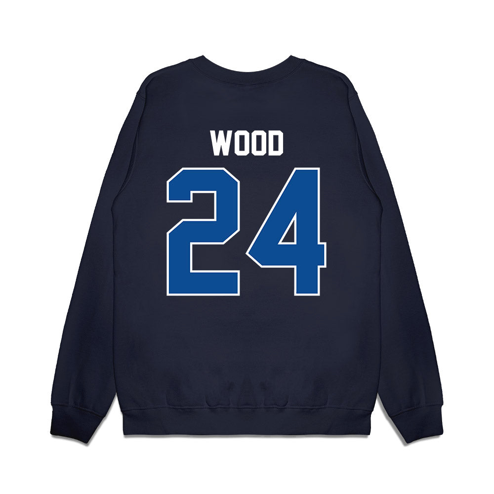BYU - NCAA Football : Ethan Wood - Vintage Helmet Premium Crewneck Sweatshirt-1