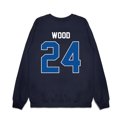 BYU - NCAA Football : Ethan Wood - Vintage Helmet Premium Crewneck Sweatshirt-1