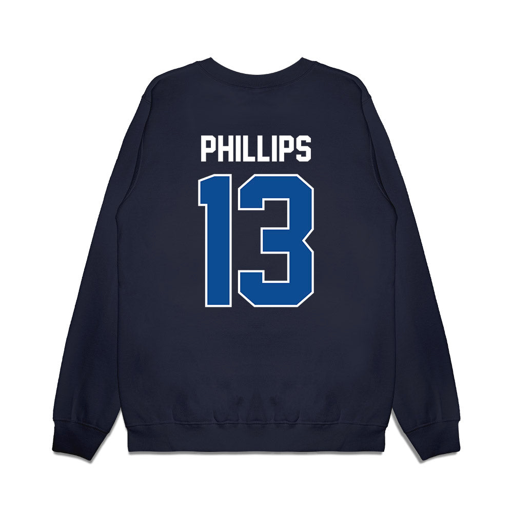 BYU - NCAA Football : Jojo Phillips - Vintage Helmet Premium Crewneck Sweatshirt-1