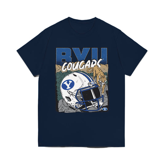 BYU - NCAA Football : Maika Kaufusi - Vintage Helmet Comfort Colors T-Shirt-0